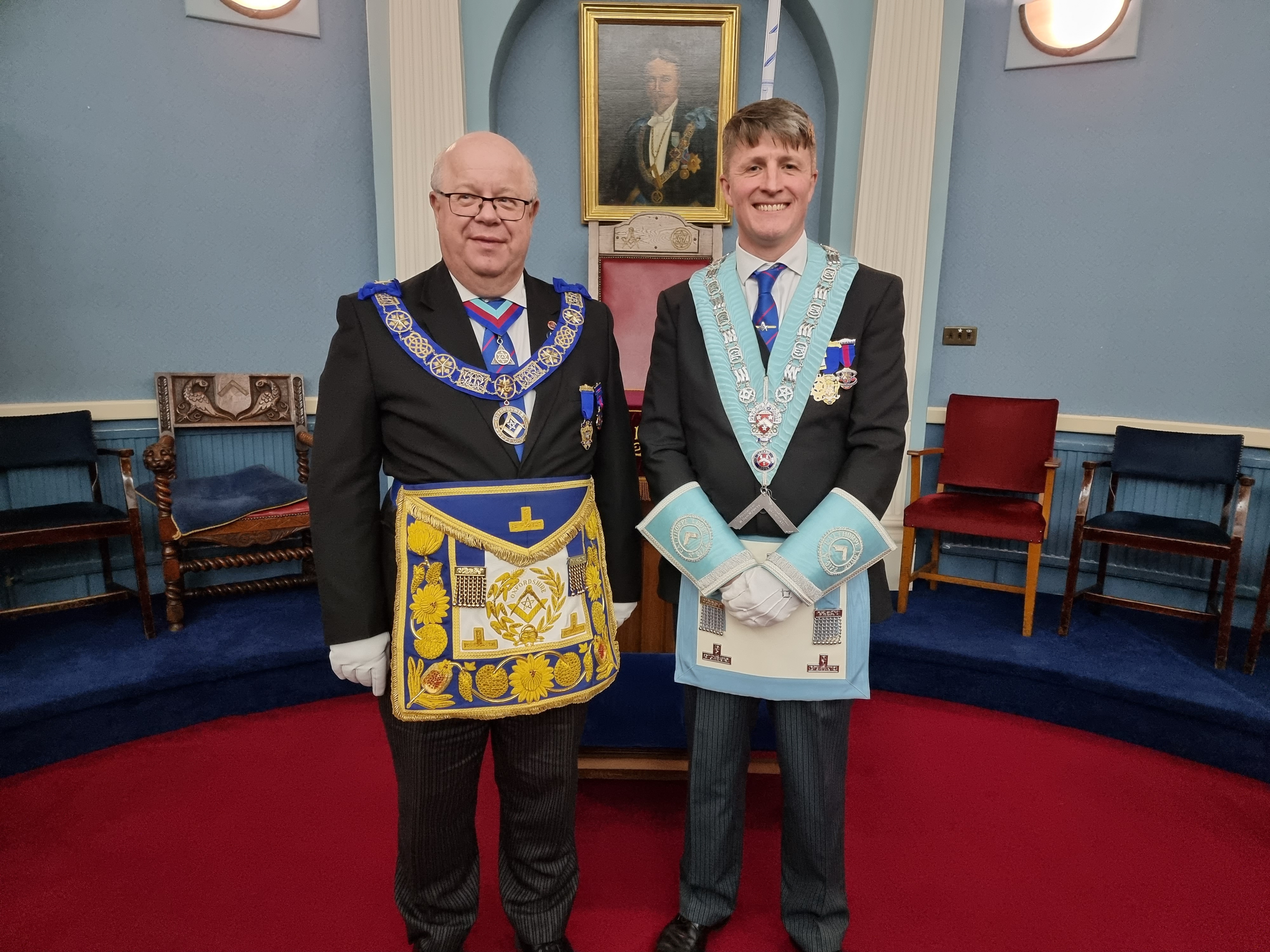 W.Bro James Robert Guy Hilditch PGM and W.Bro Chris Couldson